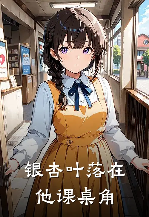 银杏叶落在他课桌角