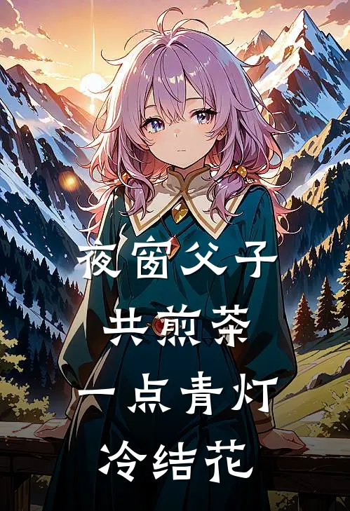夜窗父子共煎茶,一点青灯冷结花